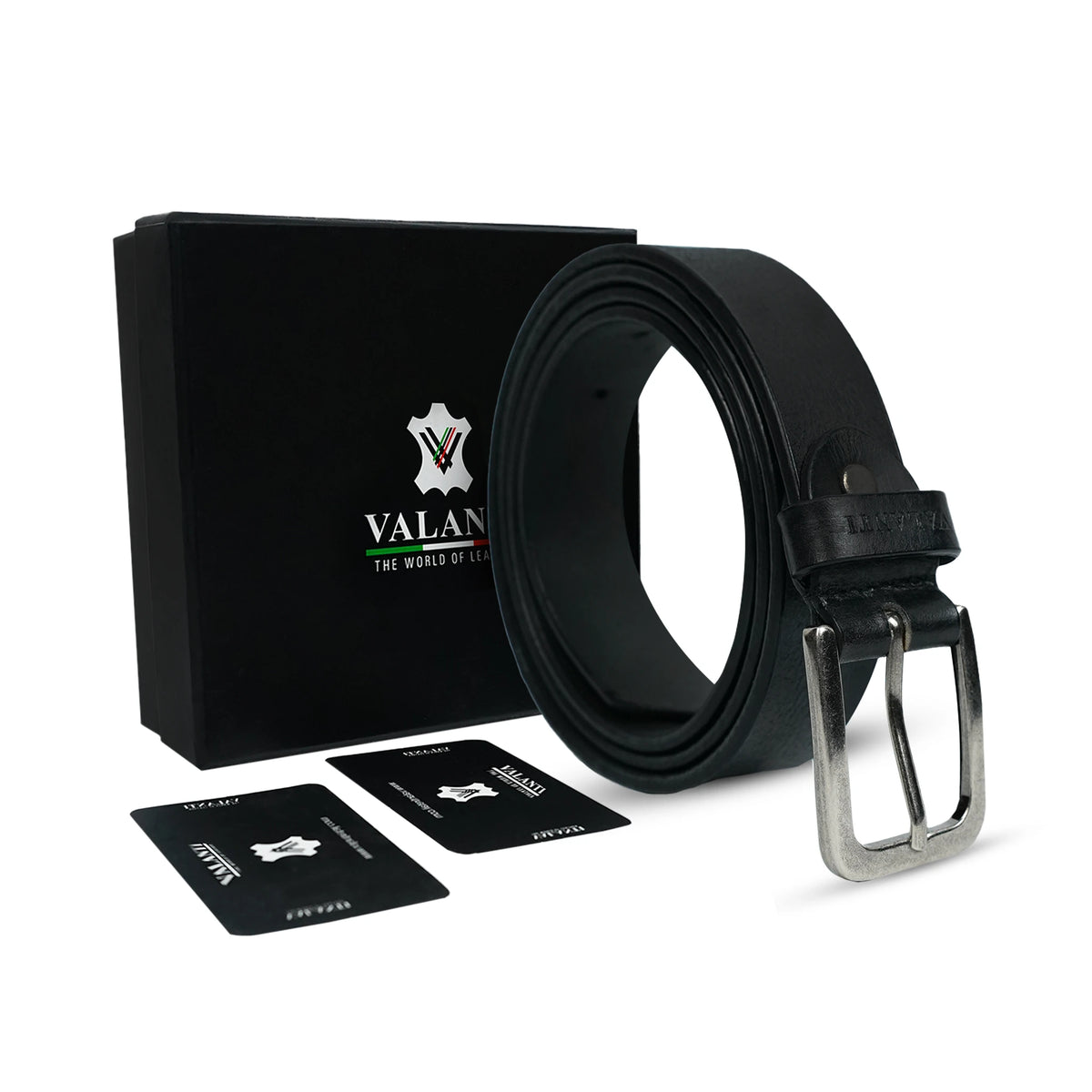 VALANTI Women’s Leather Belt, product packaging and presentation