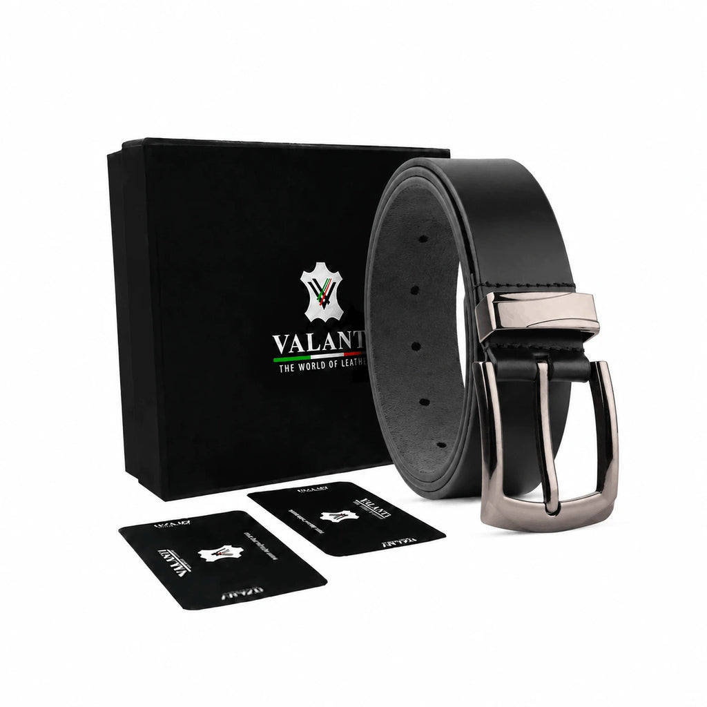 VALANTI Men’s Leather Dress Belt, product detail image