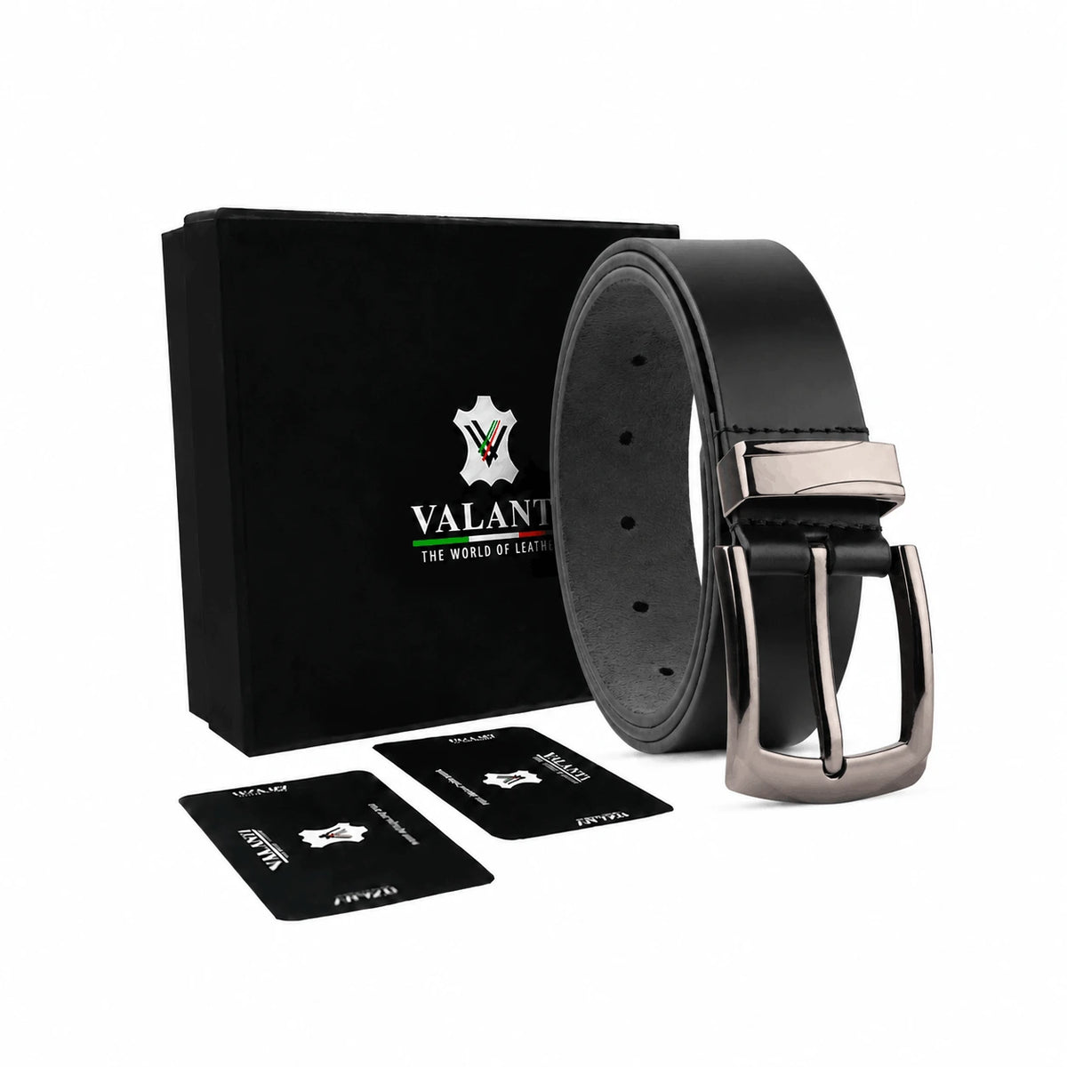 VALANTI Men’s Leather Dress Belt, product detail image