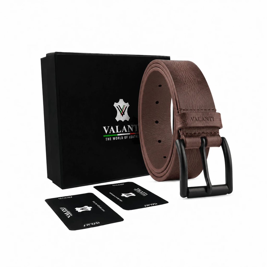 VALANTI Men's leather casual belt, product detail image
