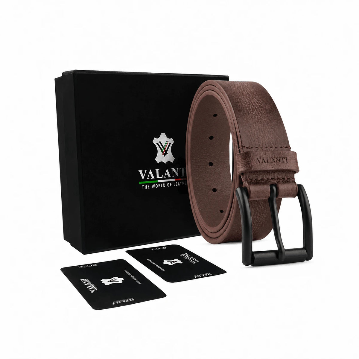 VALANTI Men's leather casual belt, product detail image