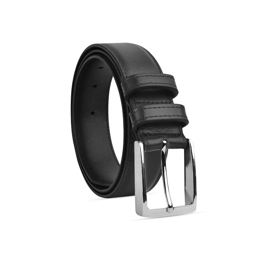 Men’s Full-Grain Buffalo Leather Belt – Classic Buckle