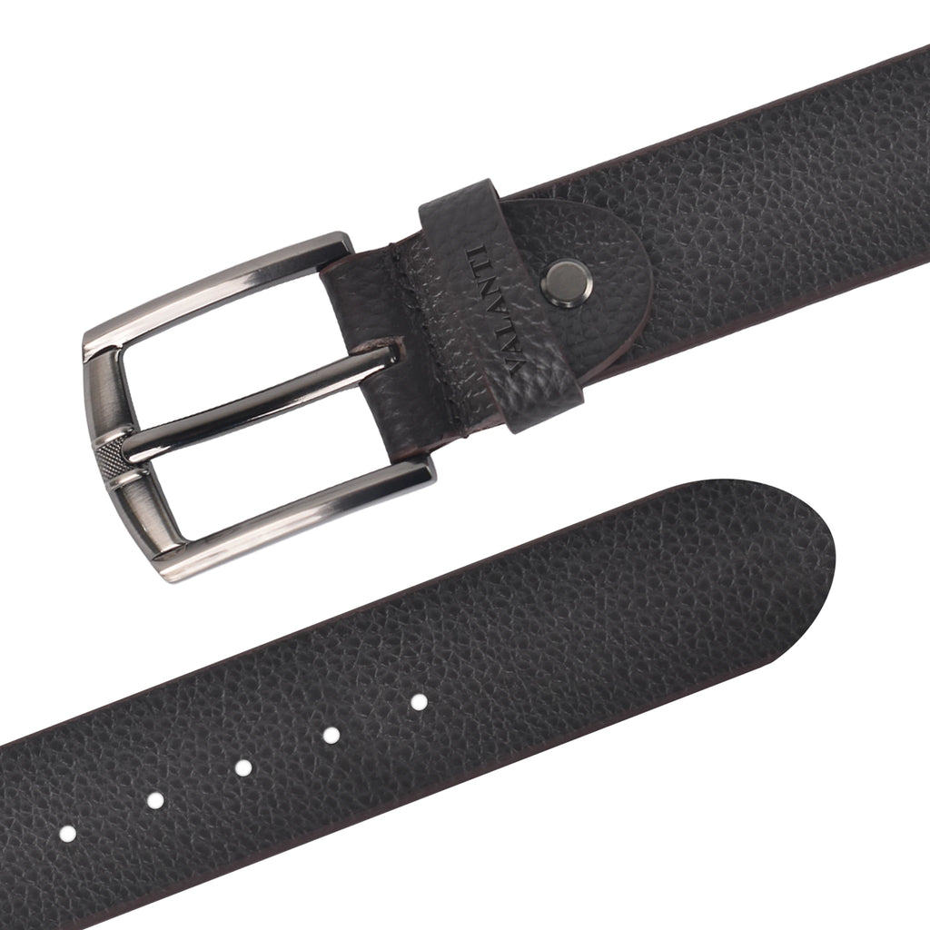 VALANTI Men's Leather Belt, both sides of leather strap