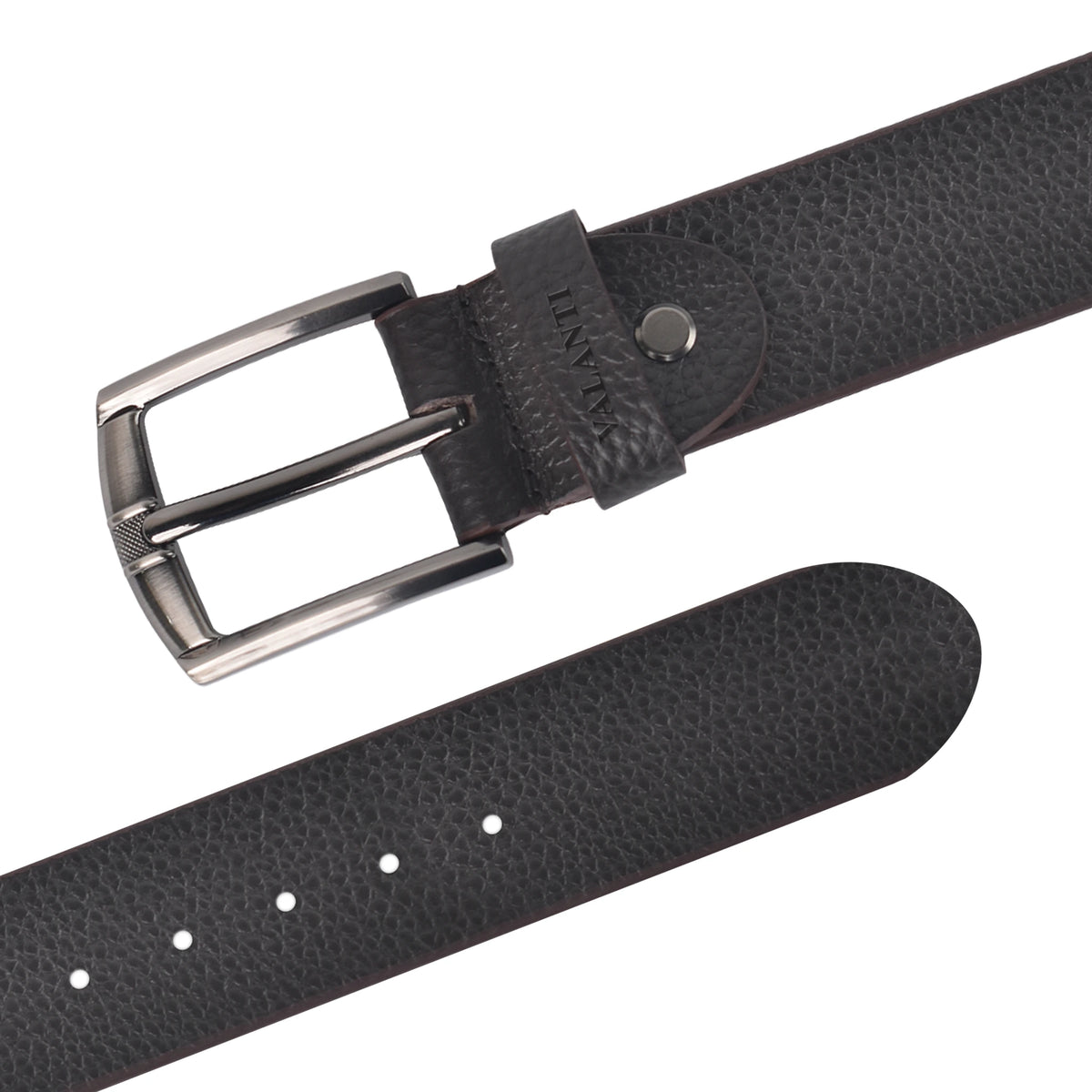 VALANTI Men's Leather Belt, both sides of leather strap