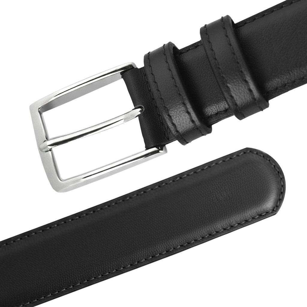 VALANTI Men’s 4mm Full-Grain Buffalo Leather Belt, both sides of leather strap