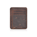 VALANTI Men's RFID Leather Card Holder, rear card slots