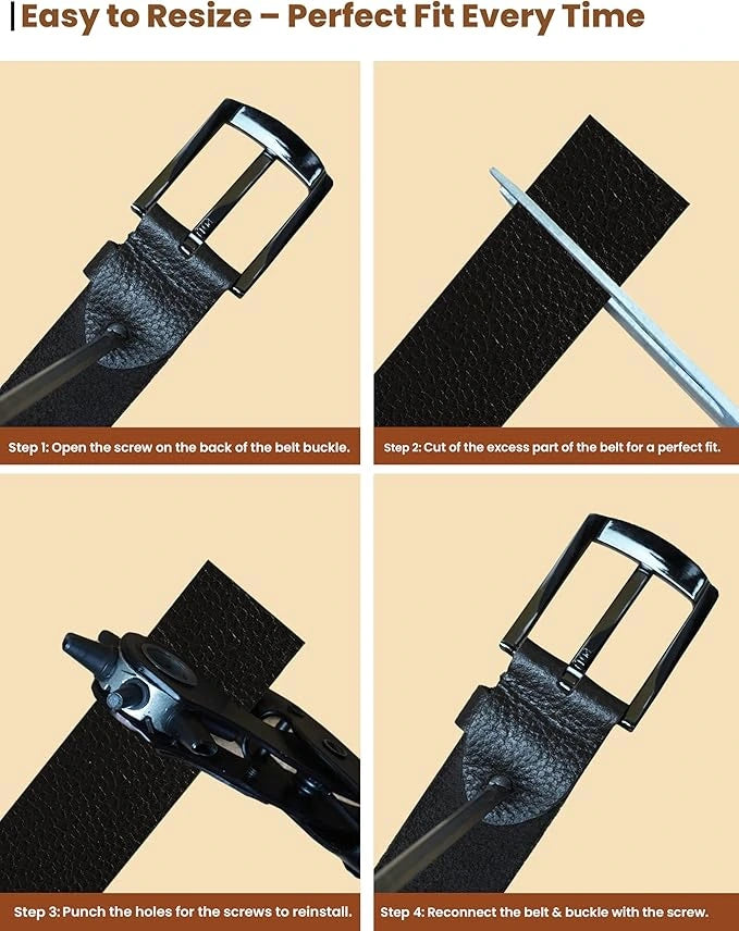 VALANTI Men's Leather Belt, product view