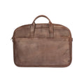 VALANTI men's full-grain leather laptop bag for business, front view