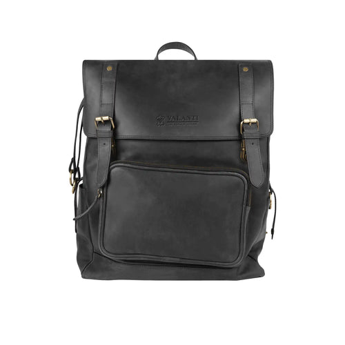 VALANTI genuine leather laptop backpack for work and travel, front view