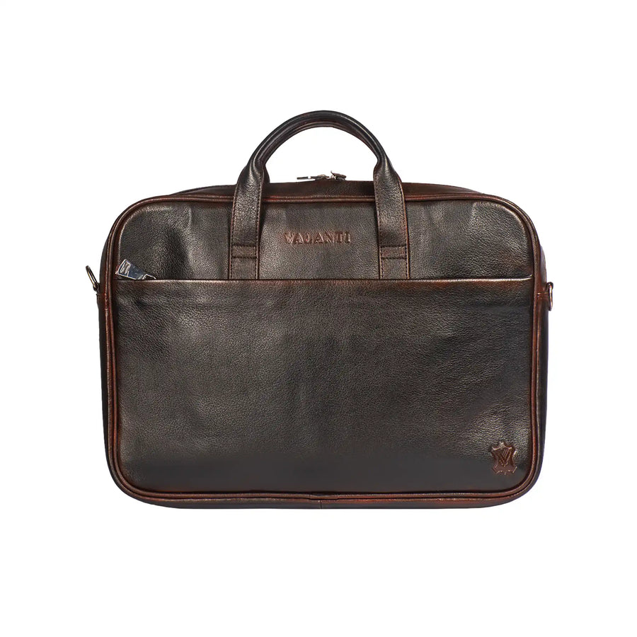 Men’s Full-Grain Leather Laptop Bag – Classic Design