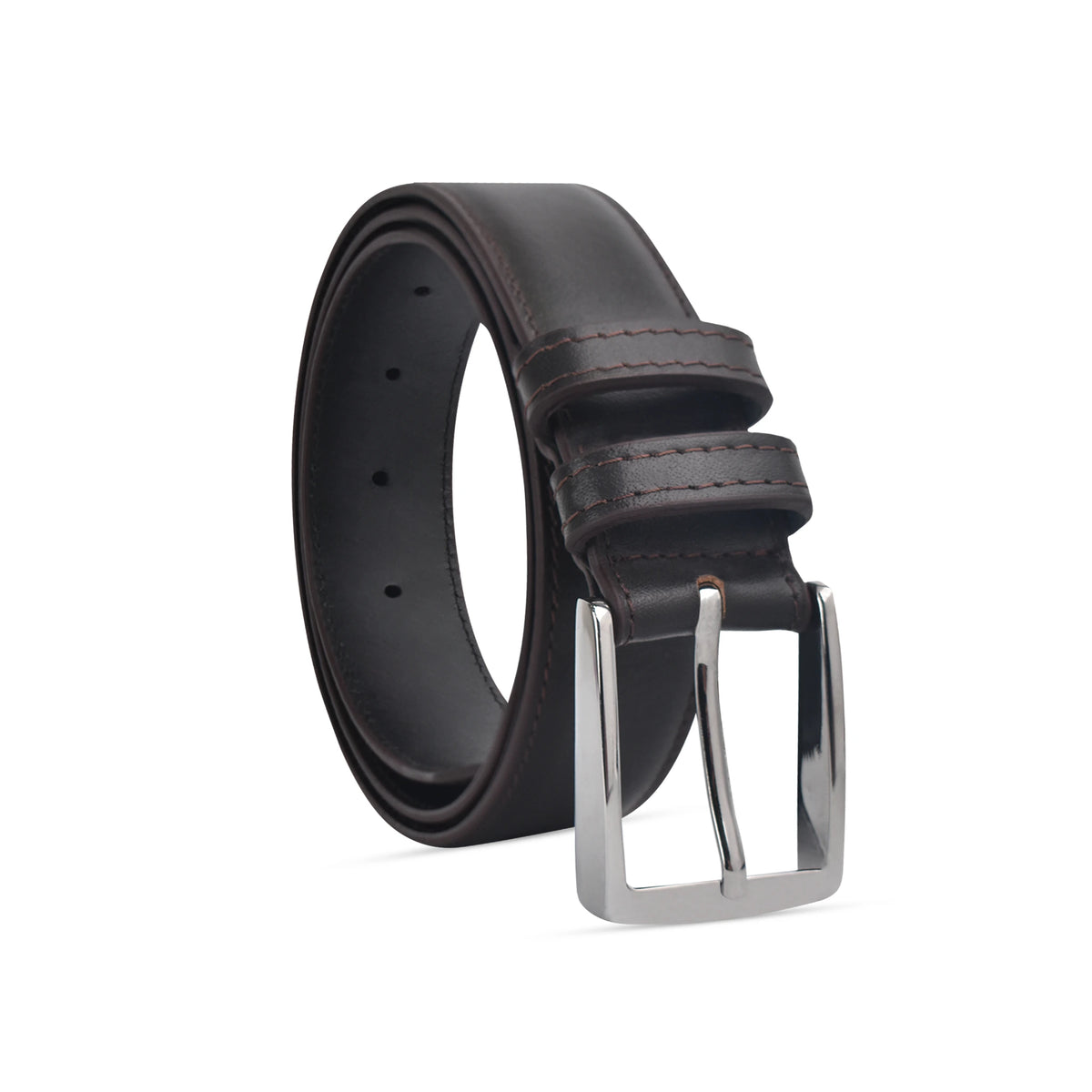 VALANTI Men’s 4mm Full-Grain Buffalo Leather Belt, front view