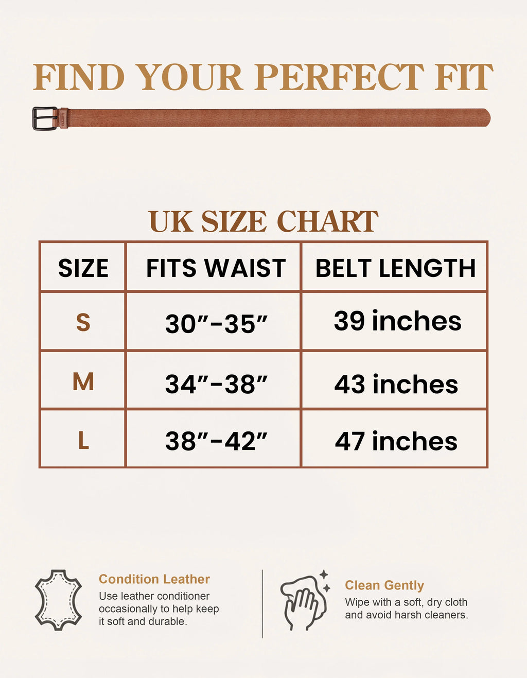 VALANTI Men's leather casual belt, product view