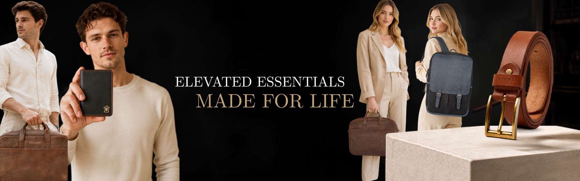 VALANTI leather goods website banner