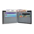 VALANTI men's RFID leather wallet interior with organised card and cash storage