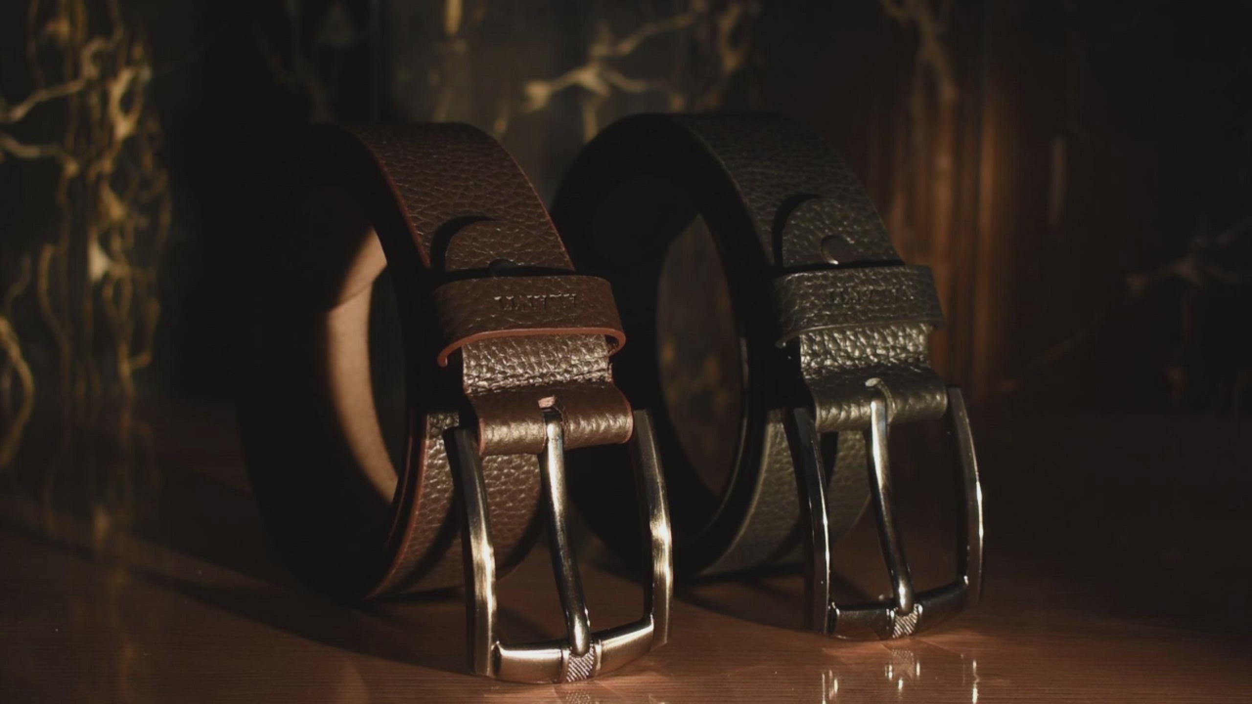 Promo video of Valanti men's black & brown genuine full grain leather belt