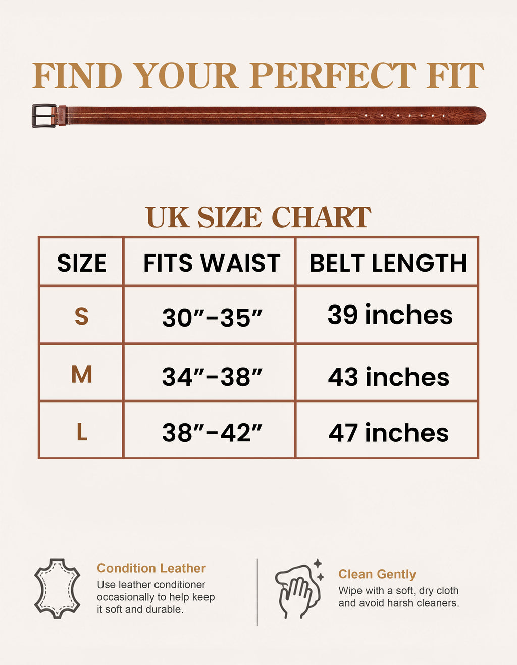Men's Full Grain Buffalo Leather Belt – Casual Double Stitched  Belt